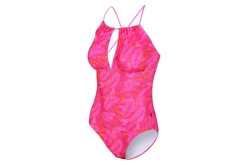 Regatta Womens/Ladies Halliday One Piece Swimsuit (Pink Fushion) (10 UK)