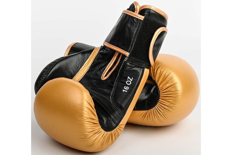 Counterpunch Premium Leather Boxing Gloves - Gold / Black - 10oz