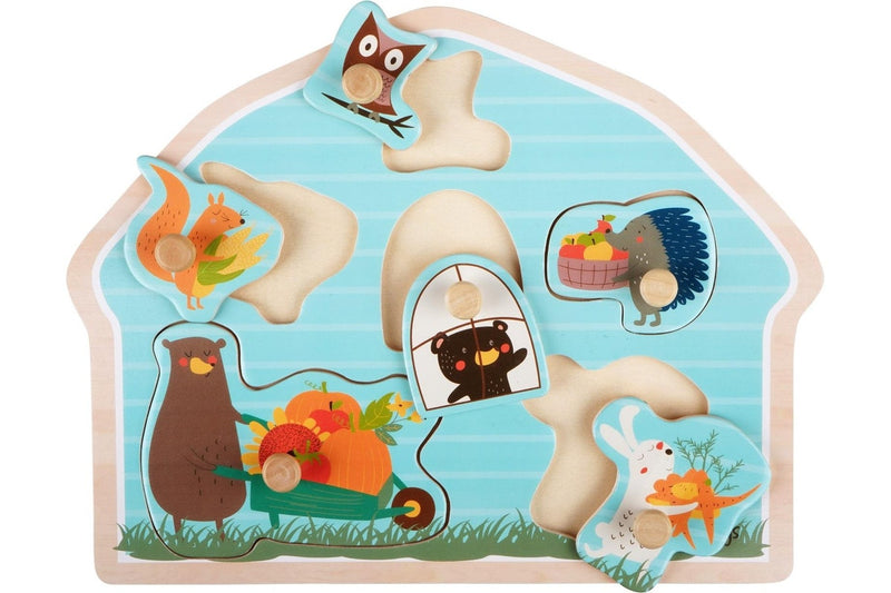 Barbo Toys: Little Woodies - Wooden Peg Puzzle