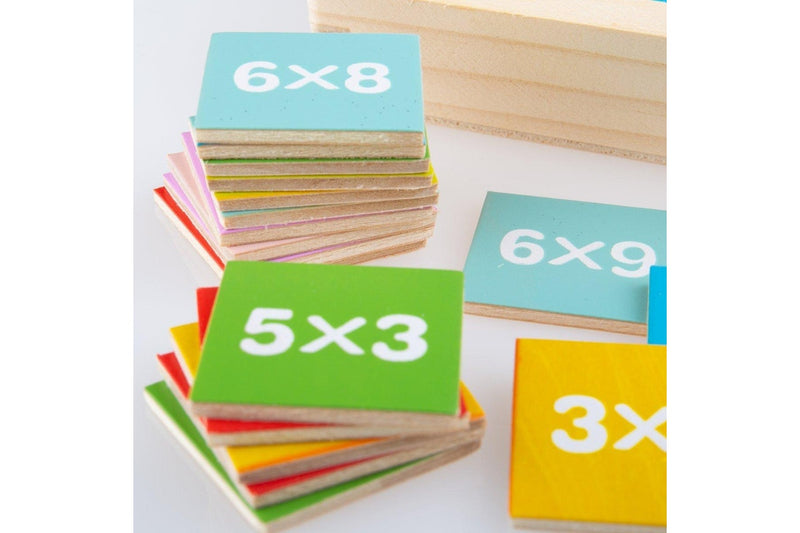 81pc Bigjigs Toys Wood Multiplication Times Table w Box Kids Educational Toy 3+