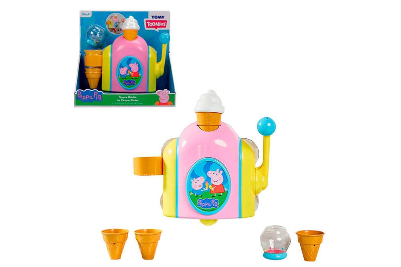 Tomy Peppa Pig Bubble Ice Cream Maker Baby Toddler Bath Water Fun Game Toy 18m+