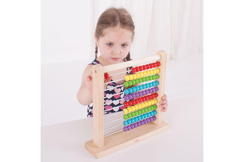 Bigjigs Toys Wooden Abacus Counting Kids Children Learning Educational Toy 18m+