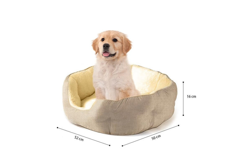 PETSWOL Cozy Pet Bed - Beige