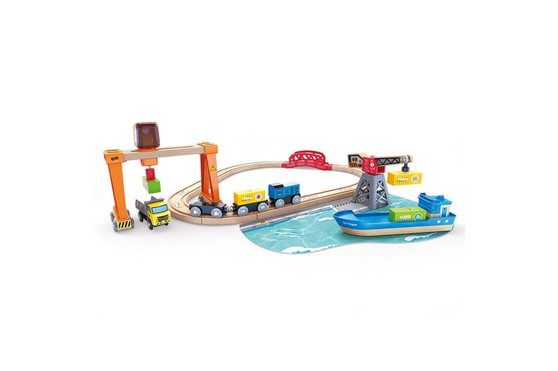 Hape Lift & Load Harbour Set Mining Magnetic Playset Fun Activity Kids Toy 3+