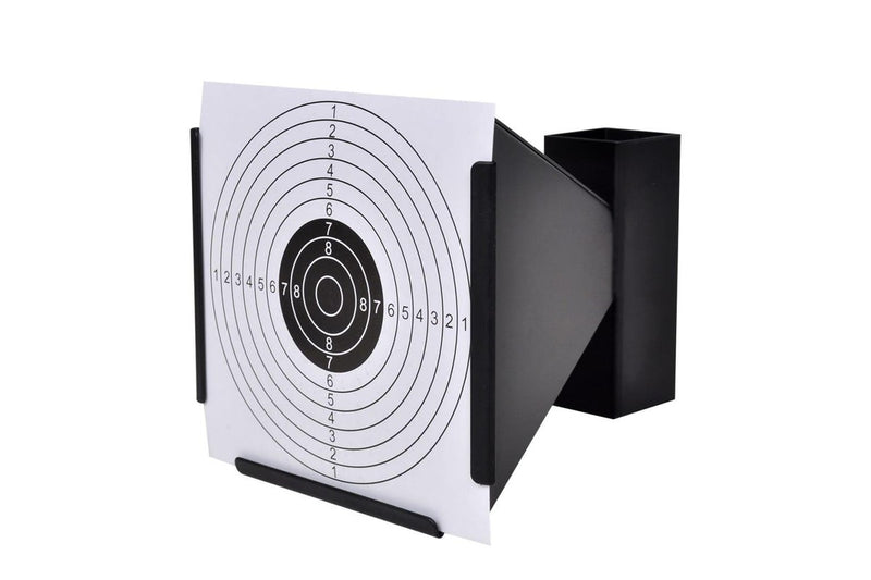 14 cm Funnel Target Holder Pellet Trap + 100 Paper Targets vidaXL