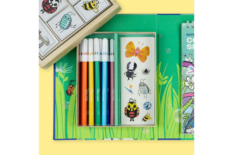 Tiger Tribe: Colouring Set - Backyard Bugs