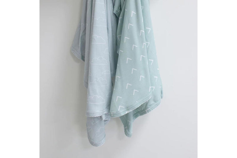 2PK Bubba Blue Nordic 80x80cm Soft Jersey Swaddle Wrap Baby 0-12m Dusty Sky Mint