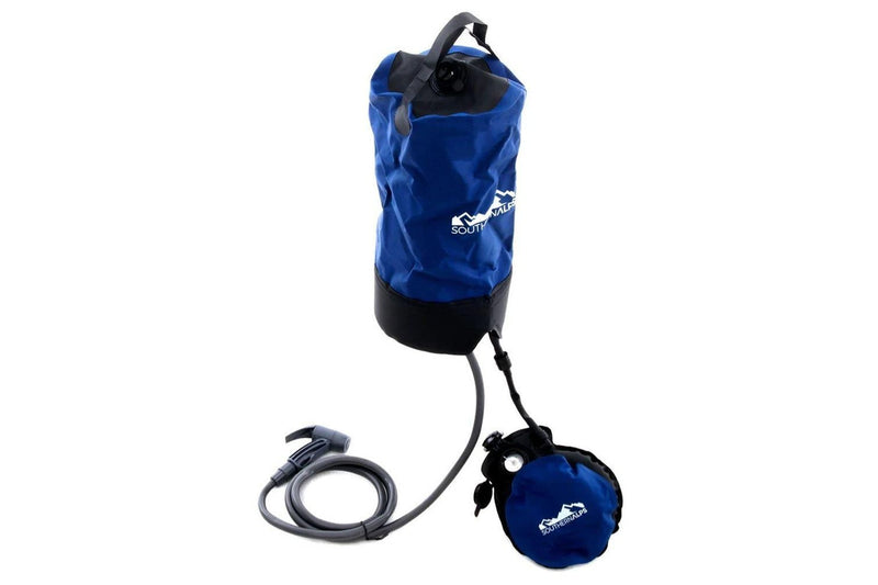 Southern Alps Compact Pressurised Camp Shower with Foot Pump