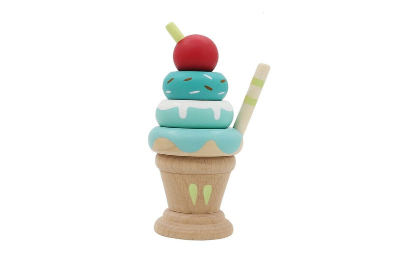 Kaper Kidz Calm & Breezy Stacking Icecream Strawberry Mint Children's Toy Set