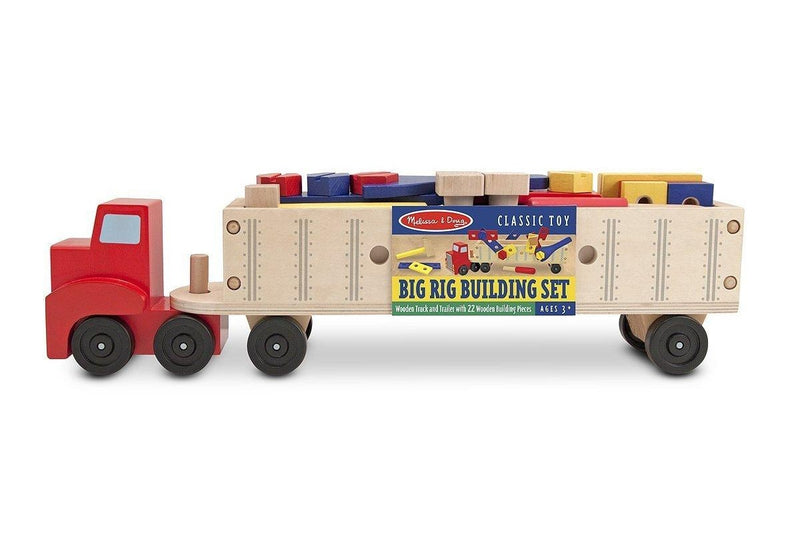 Melissa & Doug: Big Rig Building Truck Wooden Play Set