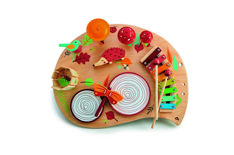 Tender Leaf Toys 50cm Forest Musical Table Wooden Instrument Toy Set Kids 3y+