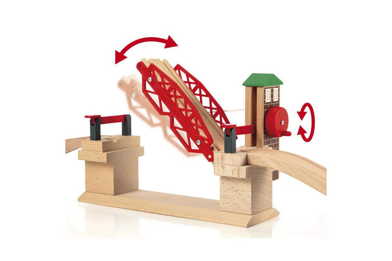 3pc Brio Lifting Bridge Kids Childrens Interactive Pretend Play Toy 3y+