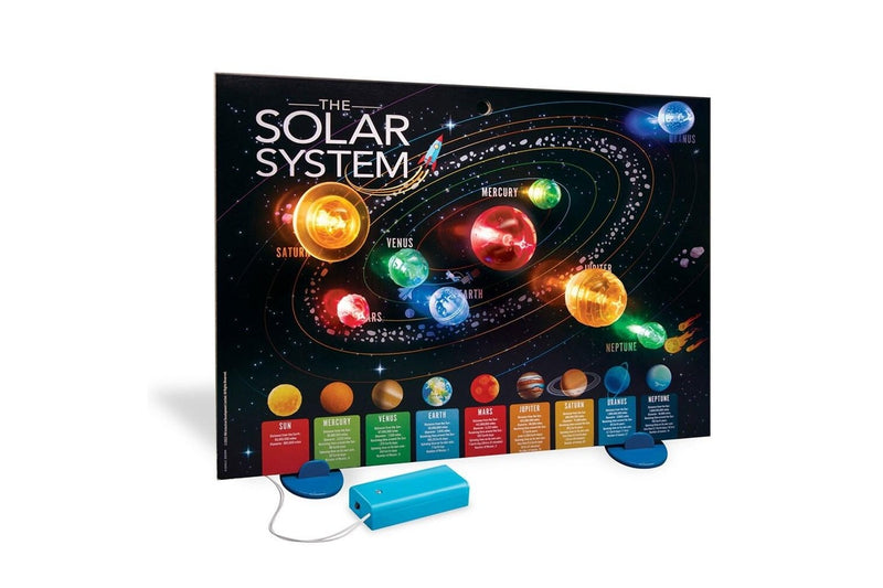 4M KidzLabs 3D Solar System Light-Up Poster Board Educational Kids Activity 5y+