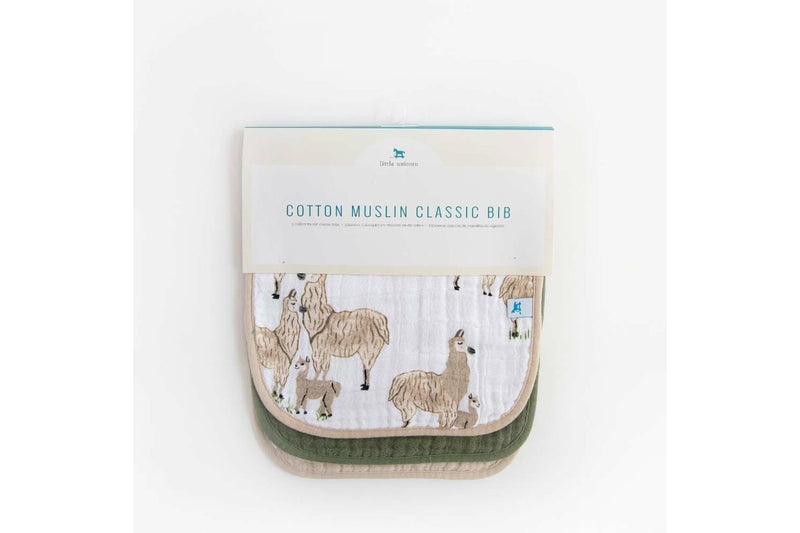 Little Unicorn: Muslin Classic Bib 3 pack - Llama Llama