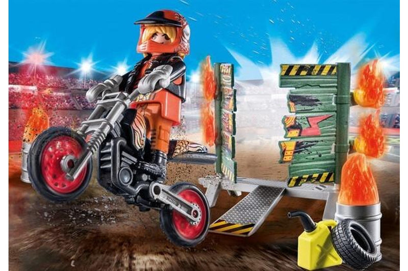 Playmobil: Stuntshow Motobike with Fire Wall (71256)