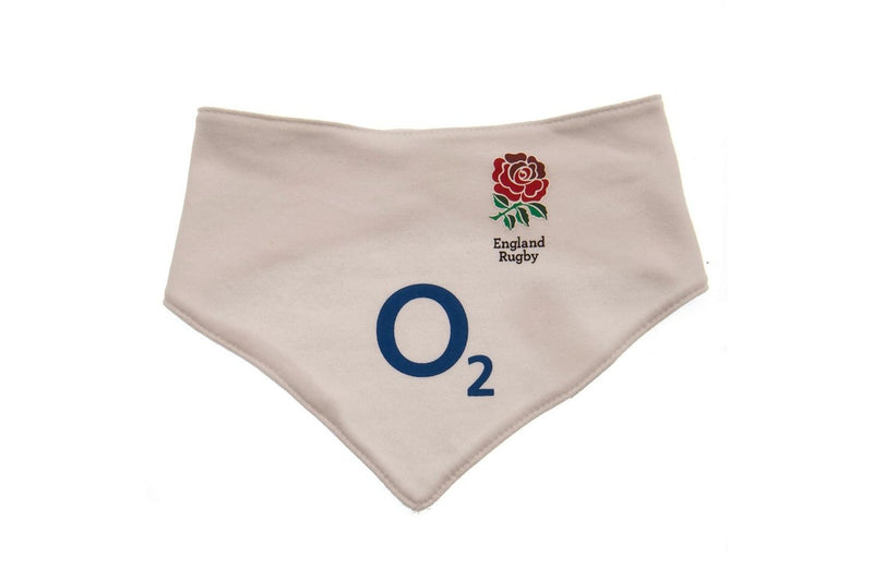 England RFU Baby Crest Bib (Pack of 2) (White/Navy Blue) (One Size)