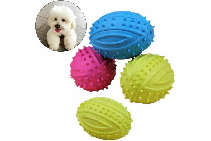 Costcom Puppy Toys Dog Toy Rubber Ball Tooth Teething Chew Training Balls Gum Bite Clean