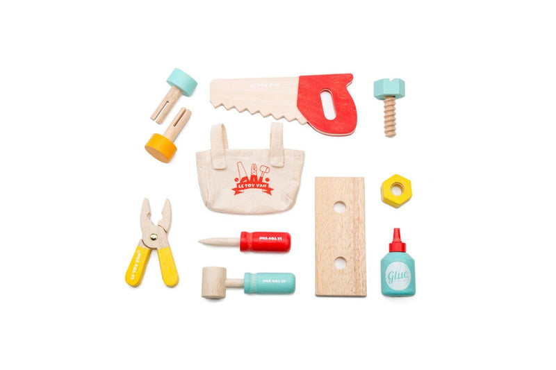 Le Toy Van 22cm Tool Box Screwdriver Hammer Wooden Toy Role-Play Set Kids 3y+