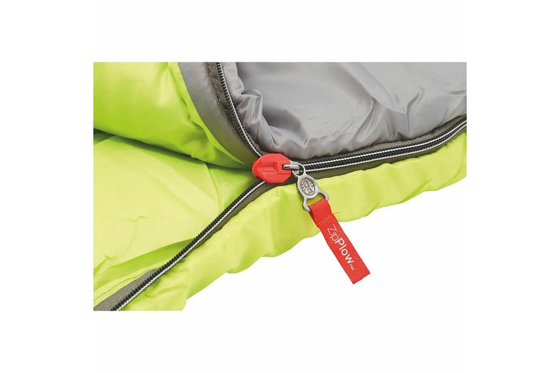 Coleman Sleeping Bag Kids Fyrefly Illumibug Gren 7C Rate Outdoor Hiking Camping