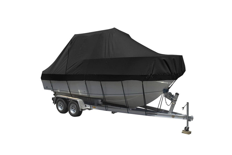 Seamanship Boat Cover 19-21ft Trailerable Jumbo Marine Grade Heavy Duty Black