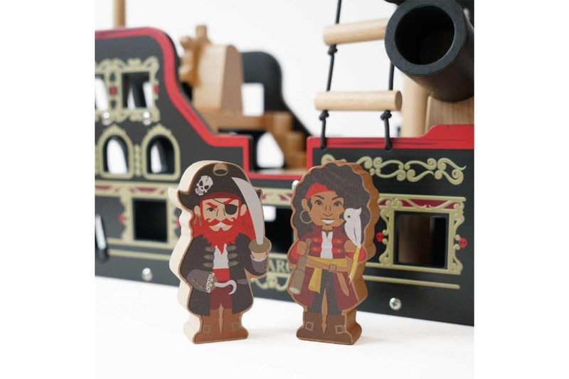 Le Toy Van 50cm Barbarossa Pirate Ship Wooden Fun Play Toy Kids Children 3y+