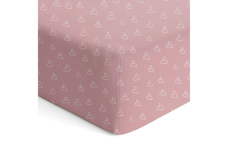 2PK Bubba Blue Nordic 77x135cm Jersey Cot Fitted Sheet 0-12m Dusty Berry Rose