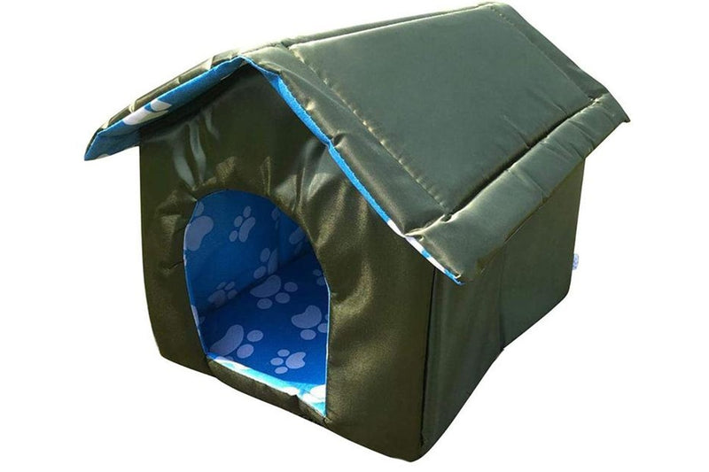 Portable Waterproof & Cold-Proof Warm Pet House - Medium Green