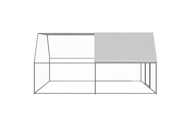 Outdoor Chicken Cage 3x4x2 m Galvanised Steel vidaXL