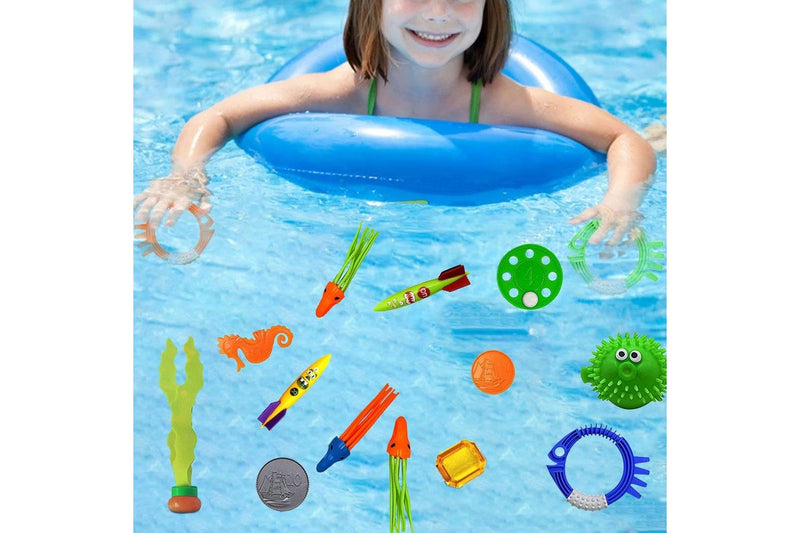 34Pcs Set Pool Diving Swimming Toys for Kids Summer Underwater Game Toys