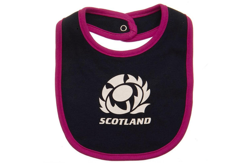 Scotland RU Baby Bibs (Pack of 2) (Black/Pink/White) (One Size)