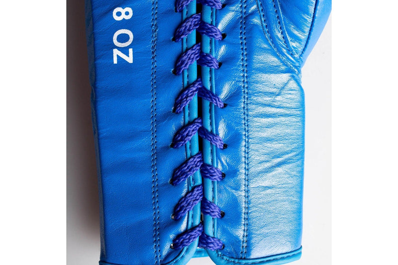 Counterpunch Premium Leather Pro Lace-Up Gloves - Blue - 8oz