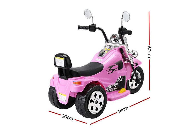 Rigo Kids Ride On Car Motorcycle Motorbike Electric Toys Horn Music 6V Pink