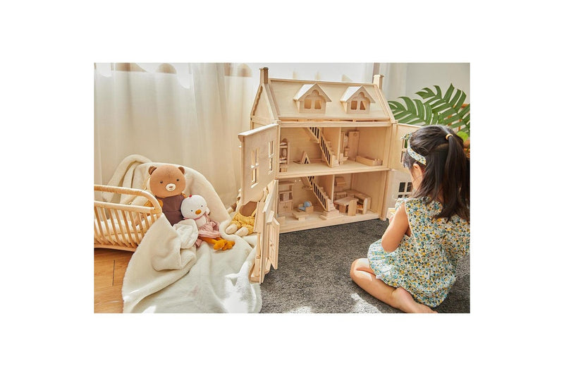 Plan Toys Victorian Dollhouse Kids Childrens Interactive Play Fun Toy Playset 3+