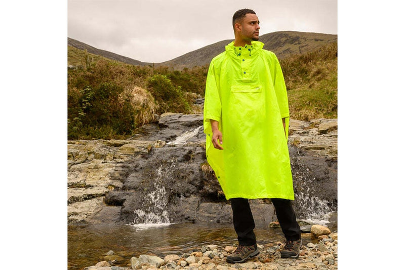 Mac In A Sac Packable Unisex Adults Poncho Waterproof Cape One Size Neon Yellow