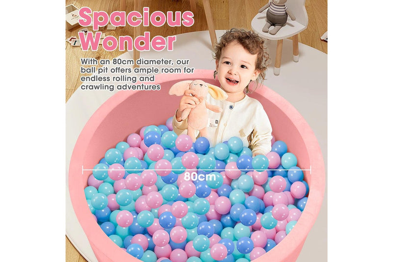 PlayPals Foam Ball Pit Soft with 200 Balls Pink