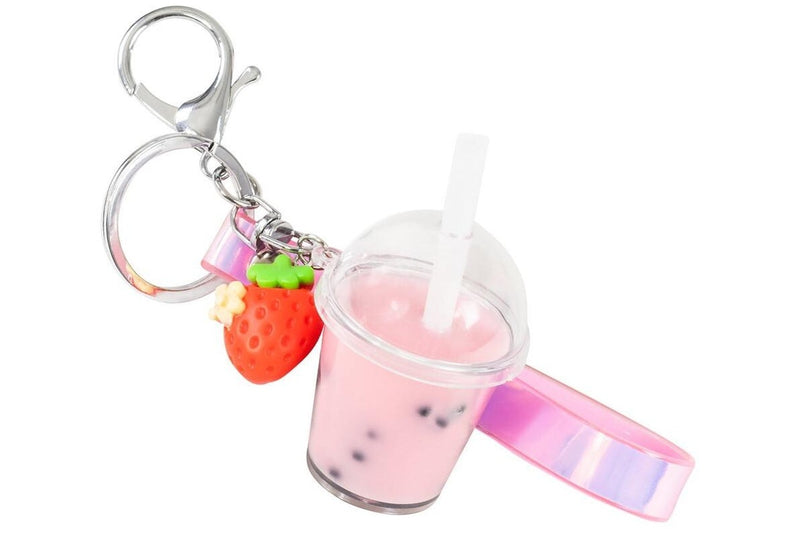 Tiger Tribe: Strawberry Bubble Tea - Bag Charm Kit