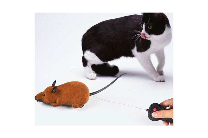 Fun Simulation Cat Toy Electric Mouse Funny Set Can Remotely Advance Forward And Turn Brown Cat Toys