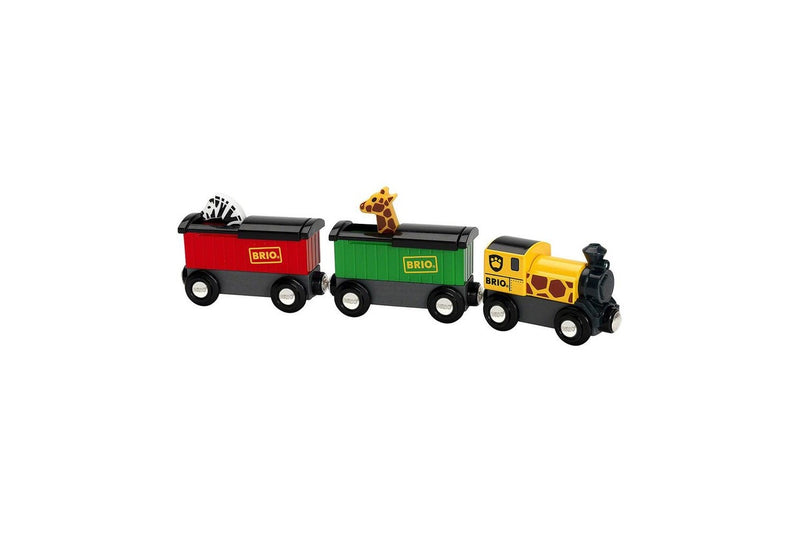 3pc Brio Safari Train Kids Childrens Pretend Play Interactive Toy Playset 3y+