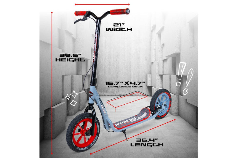 Madd Gear Urban Glide 300 Scooter - Grey / Red