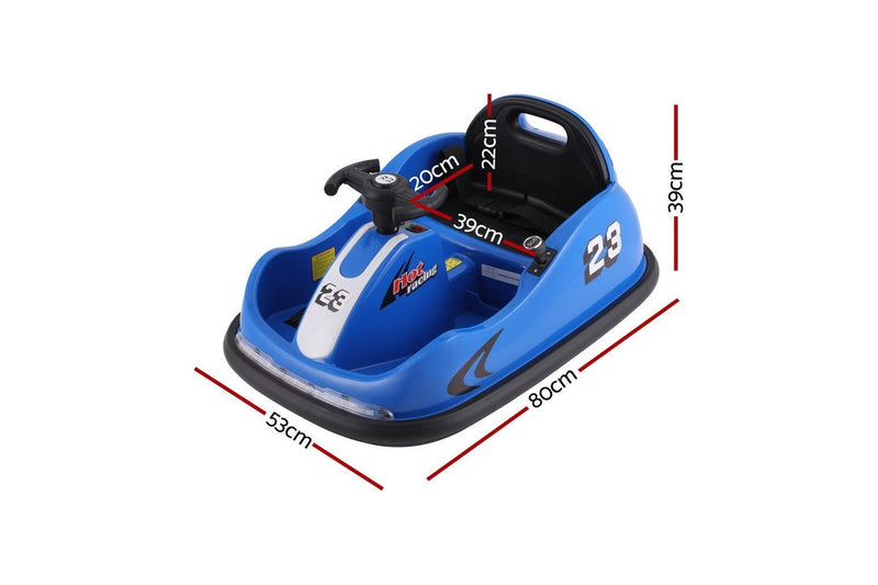 Rigo Kids Ride On Car Bumper Kart 6V Electric Toys Cars Remote Control Blue