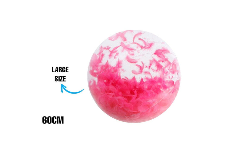 2x Airtime 60cm Light As a Feather Beach Pool Ball Family Fun Outdoor Toy Pink