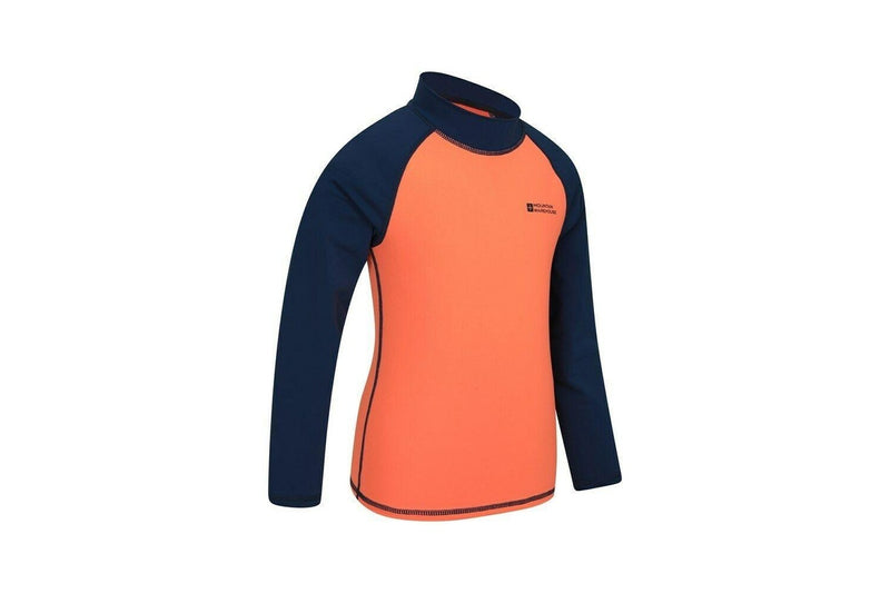 Mountain Warehouse Childrens/Kids Long-Sleeved Rash Top (Bright Orange) (11-12 Years)