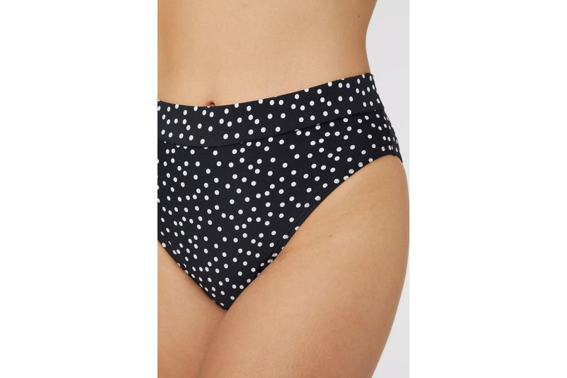 Gorgeous Womens/Ladies Spotted Mid Rise Bikini Bottoms (Monochrome) (20 UK)