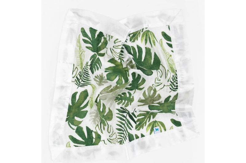 Little Unicorn: Muslin Security Blanket - Tropical Leaf (3 Pack)