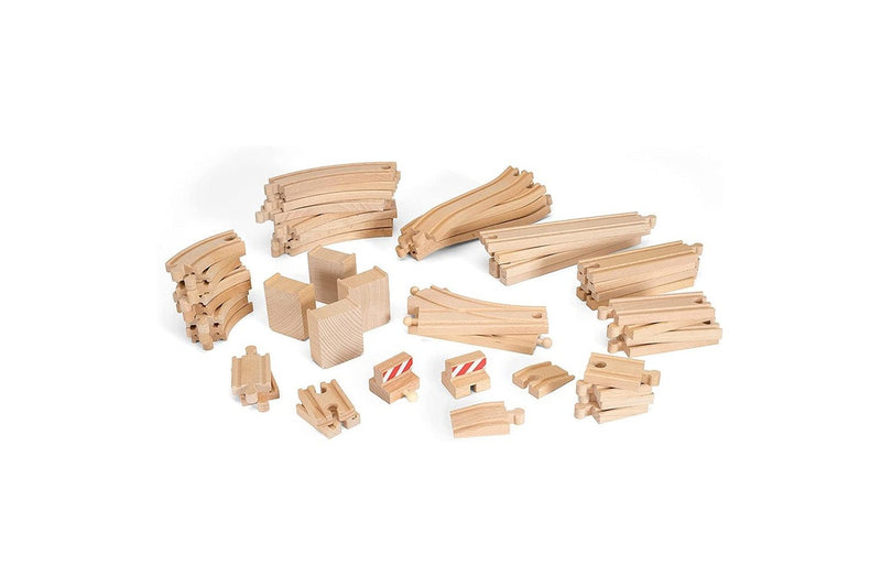 50pc Brio World Wooden Train Tracks Pack Play Set Kids Child Educational Toy 3y+