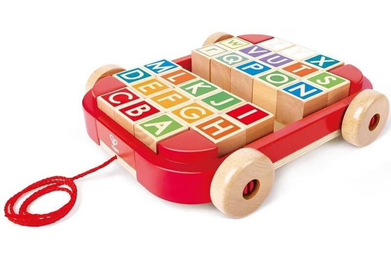 Hape: Pull-along Cart with Stacking Blocks