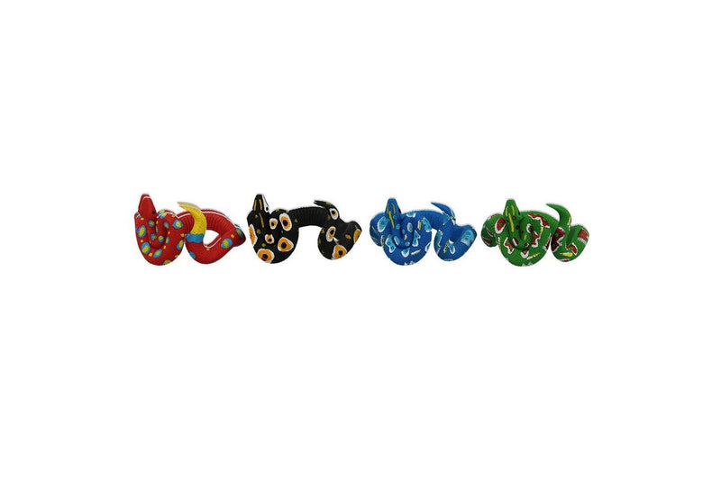 3x Fumfings Animal Coiled Snake Bracelet 7cm Animal Figures Toys Kids 3y+ Assort