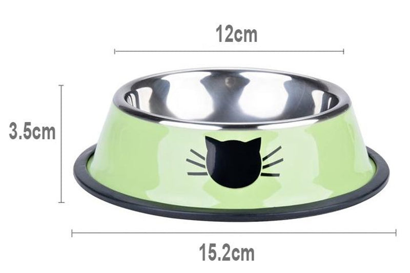 Stainless Steel Pet Bowl Set - Assorted Colours (3-Piece Set)