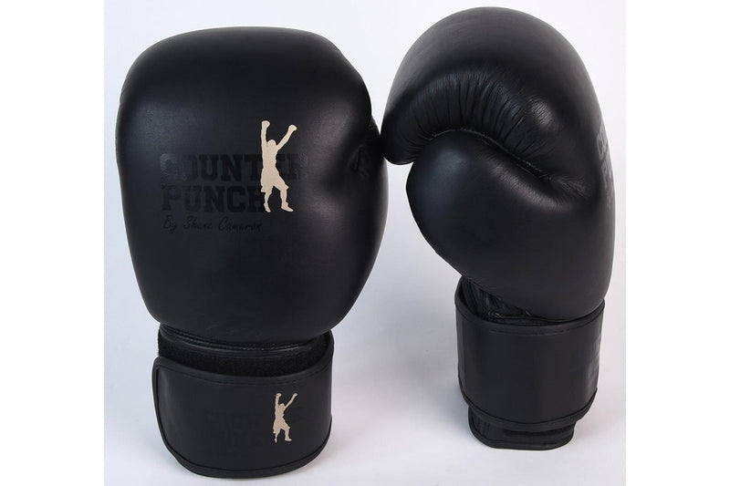 Counterpunch Night Rider Limited Edition Black Leather Gloves - 12oz