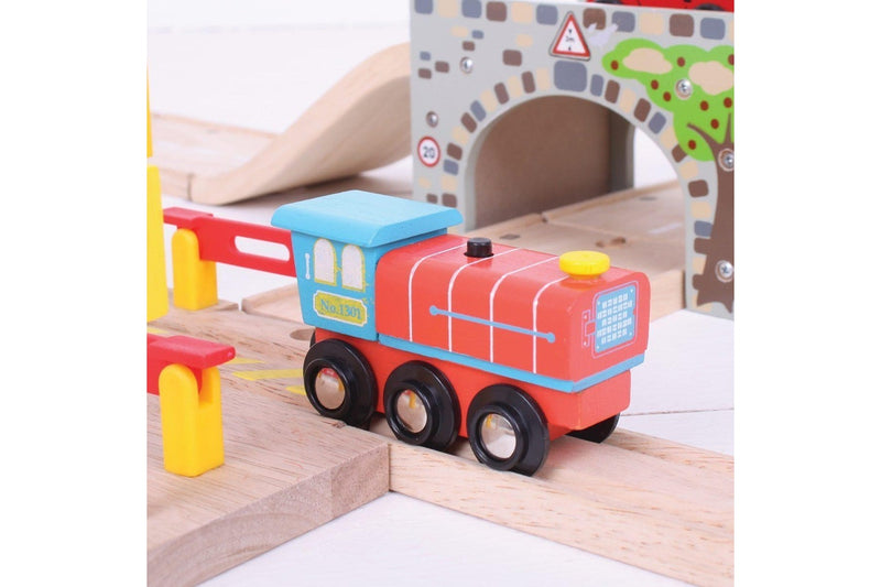 2x Bigjigs Rail My First Engine Railway Train Kids Interactive Wooden Toy Set 3+